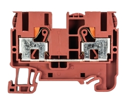 Złącze przelotowe 6/10mm2 sprężynowe PUSH-IN brązowe WTP 6/10 BR 56.206.0055.4