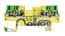 Złącze przelotowe PE 1,5mm2 sprężynowe PUSH-IN żółto-zielone WTP 1,5 D2/2 PE 56.202.9155.0