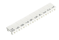Tabliczki opisowe do złączek 2,5mm2 5mm szer. 1-10 9705A/5/10 B   1-10 04.845.0153.0