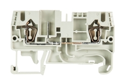 Złącze przelotowe plug-in 2,5mm2 sprężynowe szare WKFN 2,5 F/P/F 56.703.2355.0