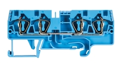 Złącze przelotowe 4mm2 sprężynowe szare WKFN 4 D2/2/35 BLAU 56.704.5155.6