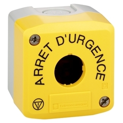 Kasetka 1 otwór żółta ARRET D’URGENCE XALK01HFR