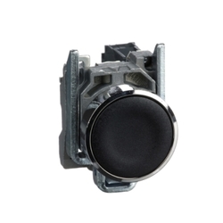 Przycisk monostabilny metalowy czarny 1NO XB4BA21