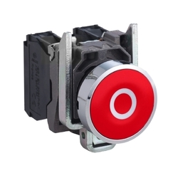 Przycisk monostabilny metalowy czerwony O 1NC XB4BA4322