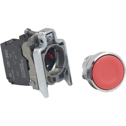 Przycisk monostabilny metalowy czerwony 1NO 1NC XB4BA45