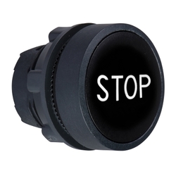 Napęd przycisku plastikowy czarny STOP ZB5AA234