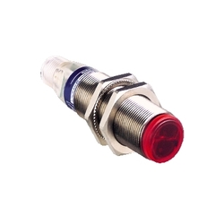 Czujnik fotoelektryczny M18 NPN NO lub NC programowalne zasięg Sn 0,,,1,4 m zasilanie 12 - 24V DC konektor M12 XUBTSNSNM12