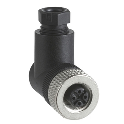 Konektor żeński kątowy M12 5 pinów plastikowy IP67 XZCC12FCM50B