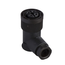 Konektor żeński kątowy M18 4 piny plastikowy IP65 XZCC18FCP40B
