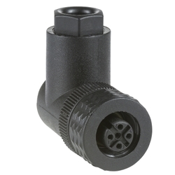Konektor żeński kątowy M12 4 piny plastikowy IP67 XZCC12FCP40B