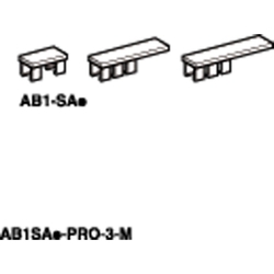 Oznaczenie zatrzaskowe bez opisu - 4,5 x 8,3 mm - dla listwy zaciskowej AB1SA1