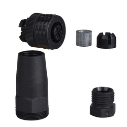 Konektor prosty żeński M12 4 piny plastikowy IP67 XZCC12FDP40B