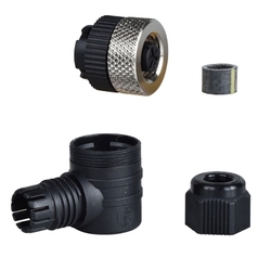 Konektor żeński kątowy 1/2 20 UNF 3 piny plastikowy IP67 XZCC20FCM30B