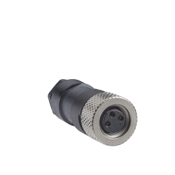 Konektor prosty żeński M8 3 piny plastikowy IP67 XZCC8FDM30S