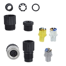 Konektor prosty żeński M8 3 piny plastikowy IP67 XZCC8FDM30V