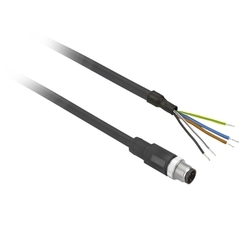 Przewód M12 5 pinów zawiera pin uziemiający konektor prosty męski PUR IP65 - IP67 - IP69K XZCP1564L2