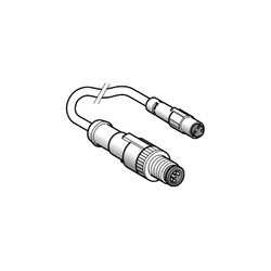 Adapter męski M12 3 piny prosty złącze żeńskie M8 3 piny prosty zatrzask PUR IP67 XZCR1501040G1