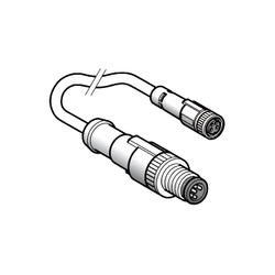 Adapter męski M12 3 piny prosty złącze żeńskie M8 3 piny prosty złącze PUR IP65 - IP67 - IP69K XZCR1509040H1