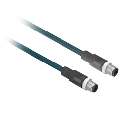 Adapter męski M12 4 piny prosty złącze żeńskie M12 4 piny prosty złącze PUR IP65 - IP67 - IP69K XZCR1511041C1