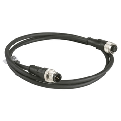Adapter męski M12 5 pinów prosty złącze żeńskie M12 5 pinów prosty złącze PUR IP65 - IP67 - IP69K XZCR1511064D2