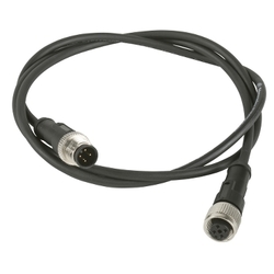 Adapter męski M12 3 piny prosty złącze żeńskie M12 3 piny kątowy złącze PUR IP65 - IP67 - IP69K XZCR1512040E2