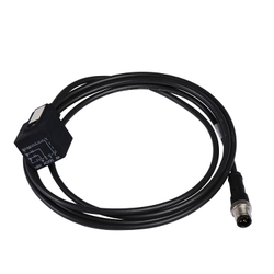 Adapter męski M12 4 piny prosty złącze DIN 43 650 A kątowy złącze PUR IP65 - IP67 - IP69K XZCR1523062K2