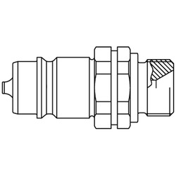Nypel szybkozłącze seria 2000 1/2 BSPP gwint zew 250 BAR stal 4V14F4B4-C