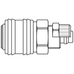 szybkozłącze żeńskie DN7,2 panelowe na przewód Ø 9x12 mm 26KBKO12MPX