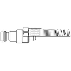 szybkozłącze żeńskie DN5 ze sprężyną na przewód Ø 6x8 mm 21SFKK08MXN