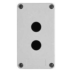 Kasetka metalowa 80x130x77mm niebieska z dławikiem 2 otwory XAPM2502H2