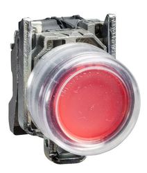 Przycisk monostabilny metalowy czerwony podświetlany 110V AC 1NC ATEX XB4BP483G5EX