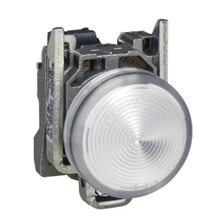 Lampka sygnalizacyjna metalowa 230V AC biała ATEX XB4BVM1EX