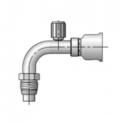 Złącze 90° kątowe seria 26 rozmiar 12 DN19 średnica wew 19,1 mm przyłącze 5/8 Tube-O 15M26-10-12-PT