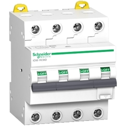 Wyłącznik iC60 RCBO - 4P - 25 A - C - 6000A/6kA - 30 mA - A type A9D67425