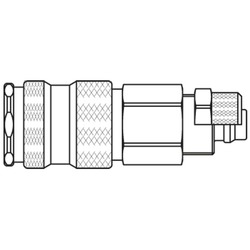 szybkozłącze żeńskie stal nierdzewna 303 DN7,2 na przewód Ø 6x8 mm