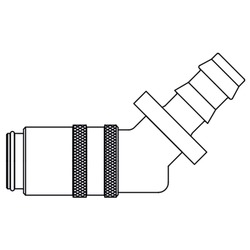 szybkozłącze DN6 pod wąż Ø 10 mm 10KBPH10MVX